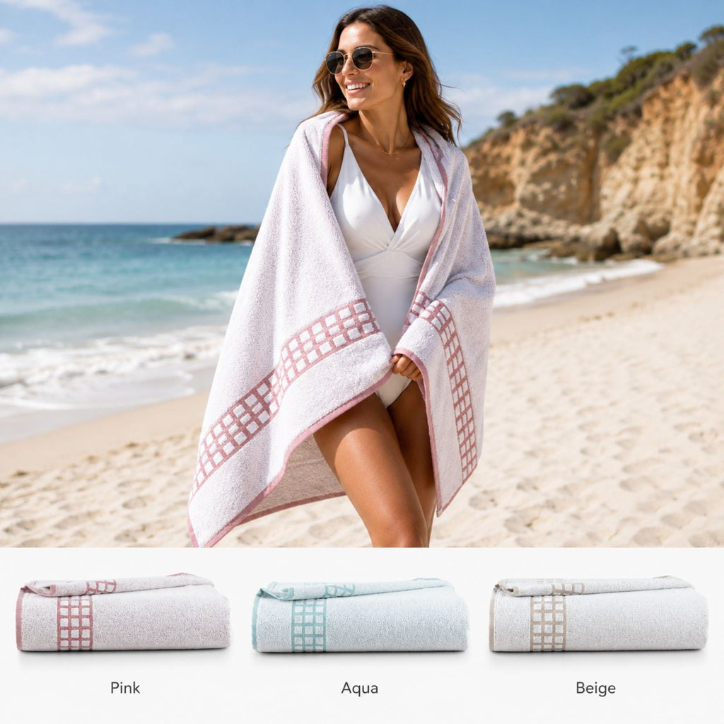 Georgia Beach & Pool Bath Towel 28" x 55" – Cotton Blend, 410 GSM