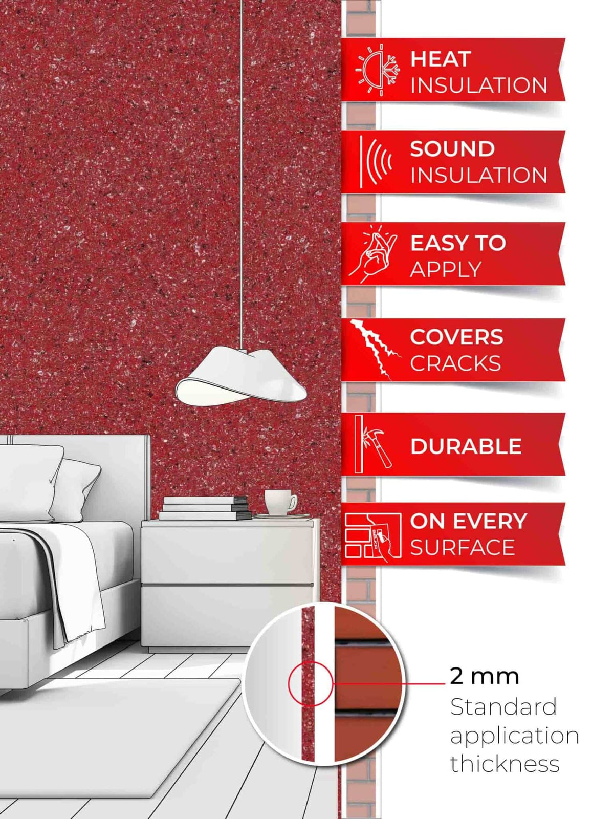 Belka B54 - Burgundy Wallpaper Natural Stylish Wall Covering