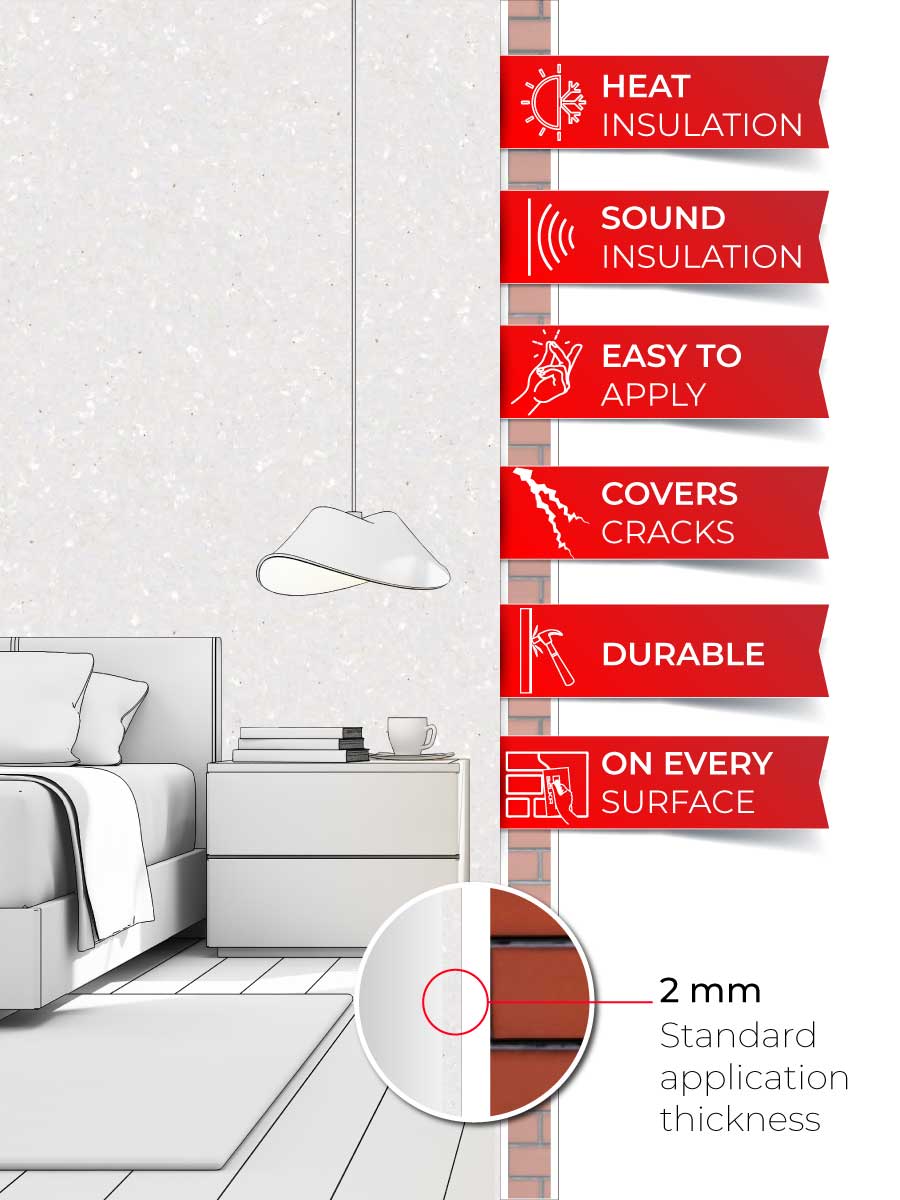 Belka B5 - Shiny White Wallpaper Eco Stylish Wall Covering