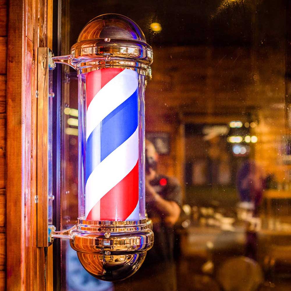 Svítící barber shop znamení